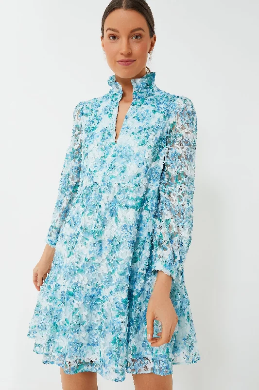 Water's Edge Hydrangea Organza Palmerston Dress