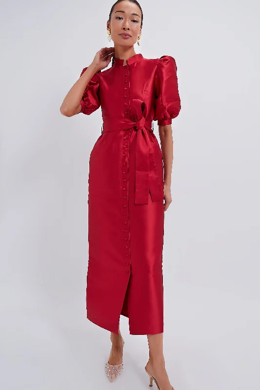 Red Amoako Smart Long Dress