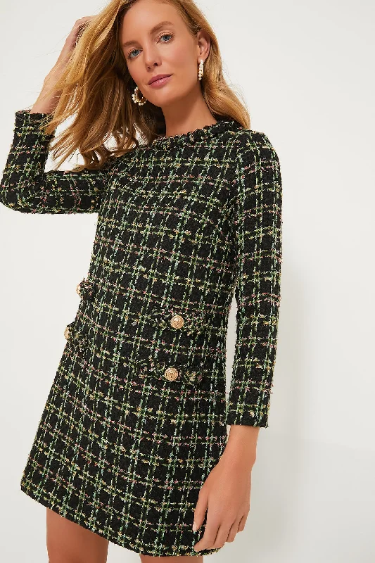 Holly Tinsel Tweed Long Sleeve Jackie Dress