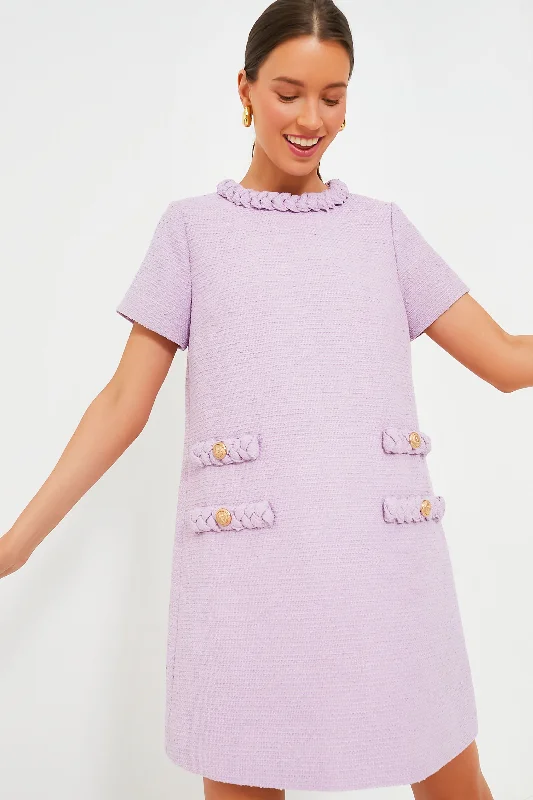 Lilac Tweed Jackie Dress