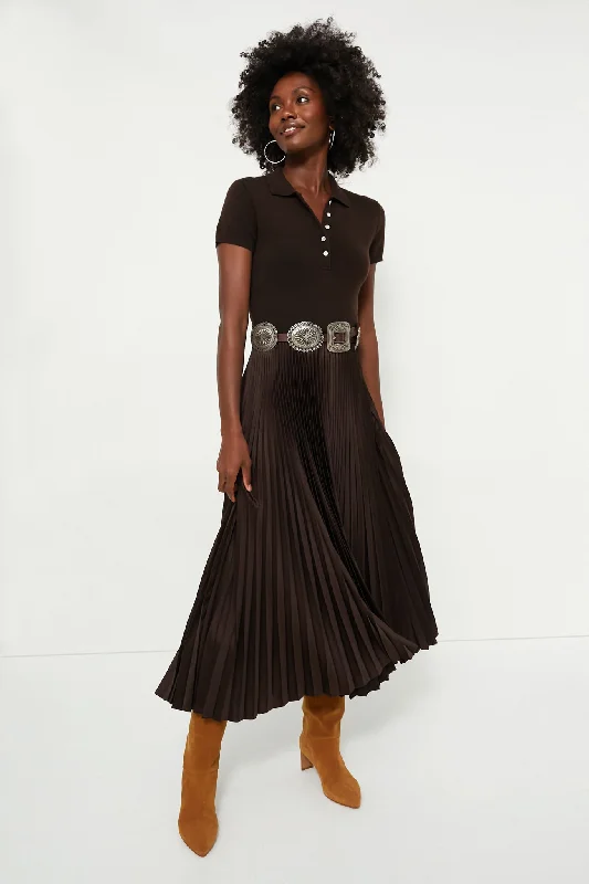 Squire Brown Short Sleeve Day Dress