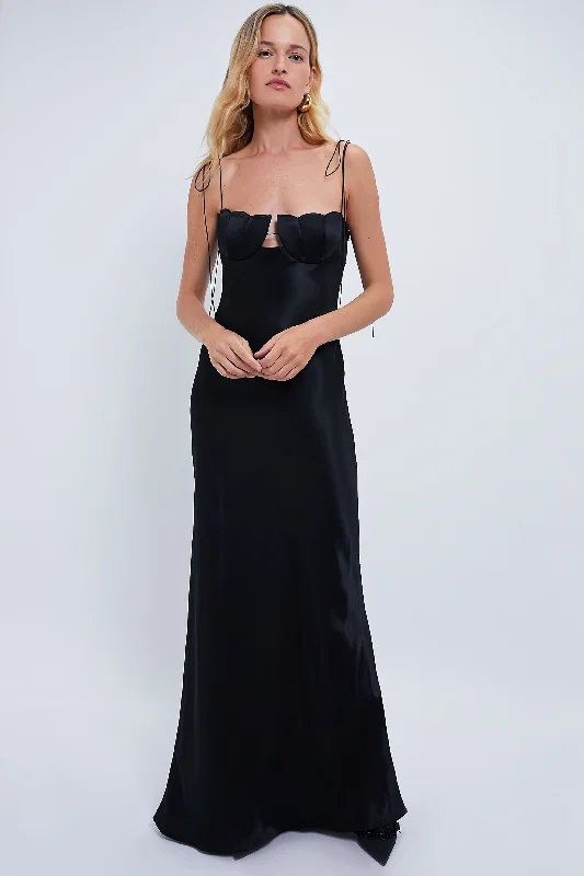 Black Tulip Maxi Dress