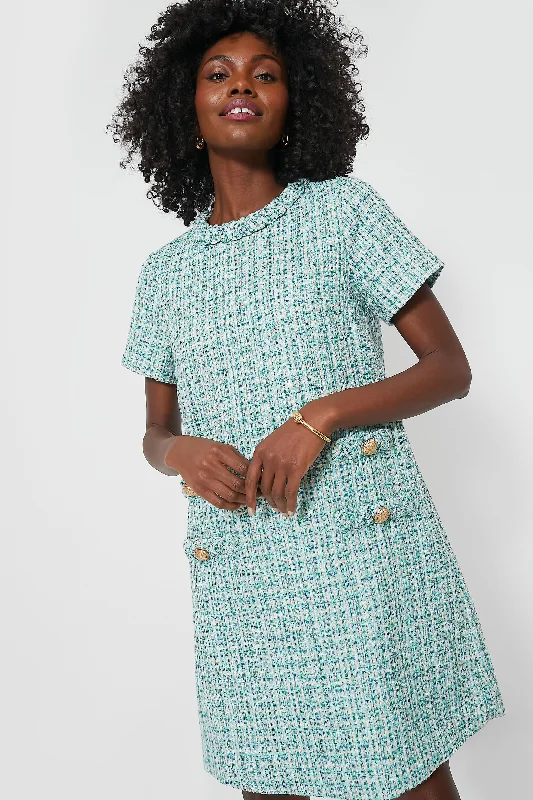 Sea Glass Tweed Jackie Dress