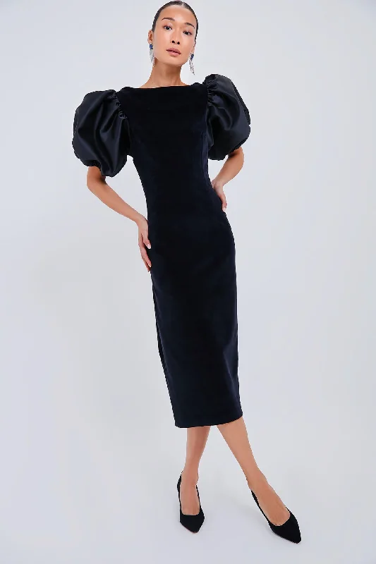 Black Suzanne Velvet Dress