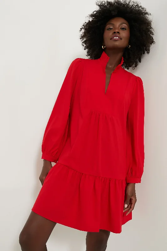 Red Crepe Palmerston Dress