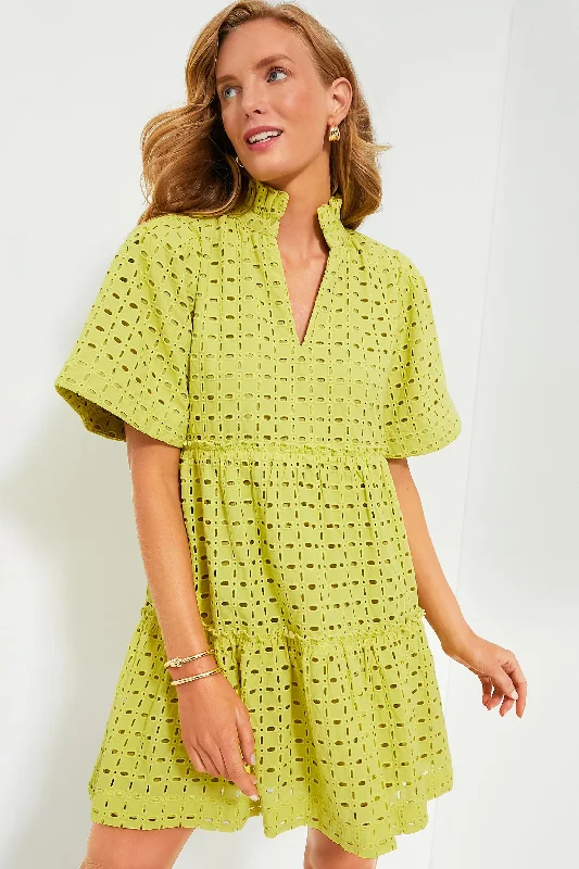 Lemongrass Eyelet Crawford Dress