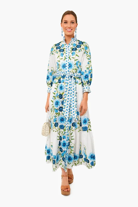 Summer Garden Blue Demi Cotton Dress