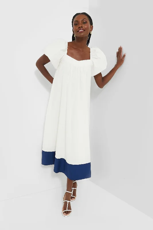 White Navy Kion Dress