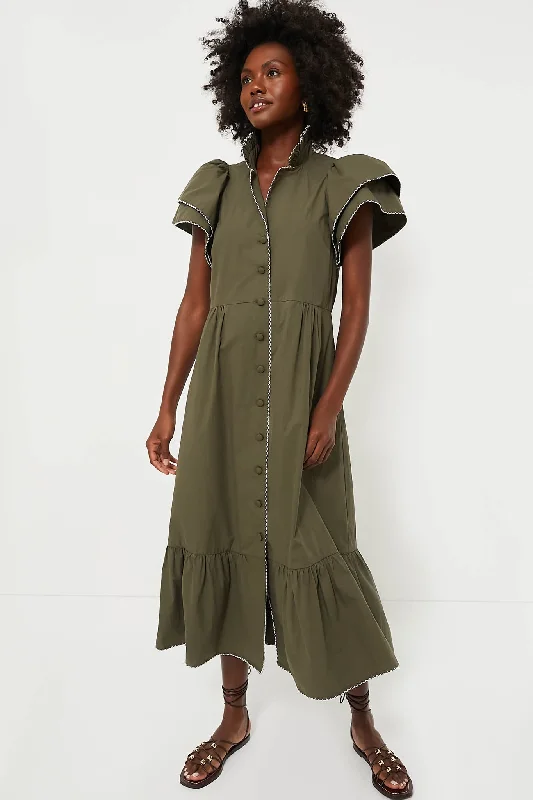 Olive Green Alice Dress