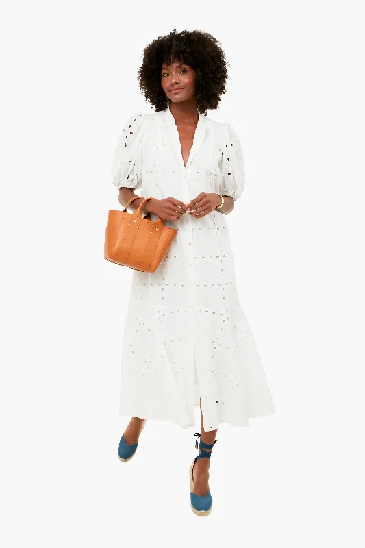 White Eyelet Lewis Dress