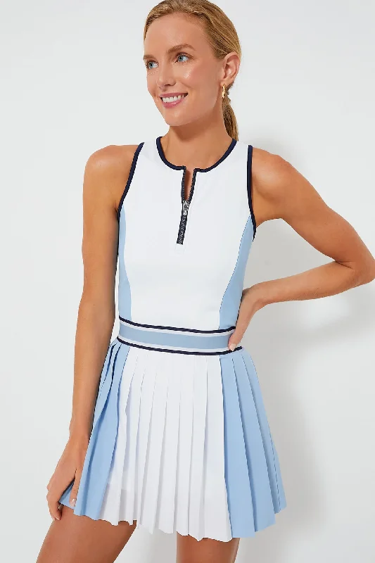 Wolf Blue Color Block Leo Dress