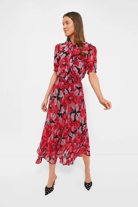 Fall Poppy Printed Irne Dress