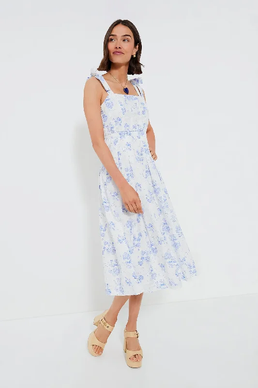 Blue Chintz Teagan Midi Dress