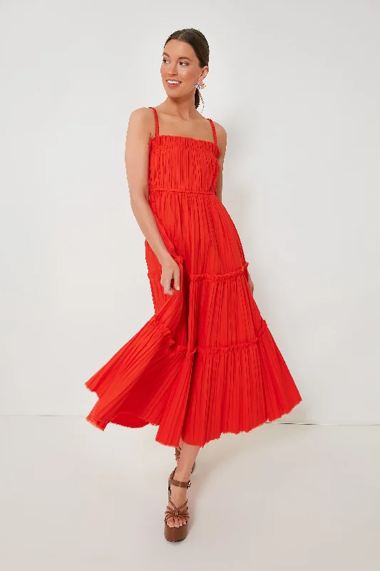 Poppy Greir Pleating Slip Dress