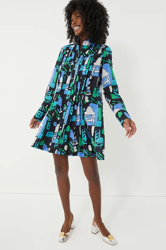 Arcilla Azul Print Cenote Dress