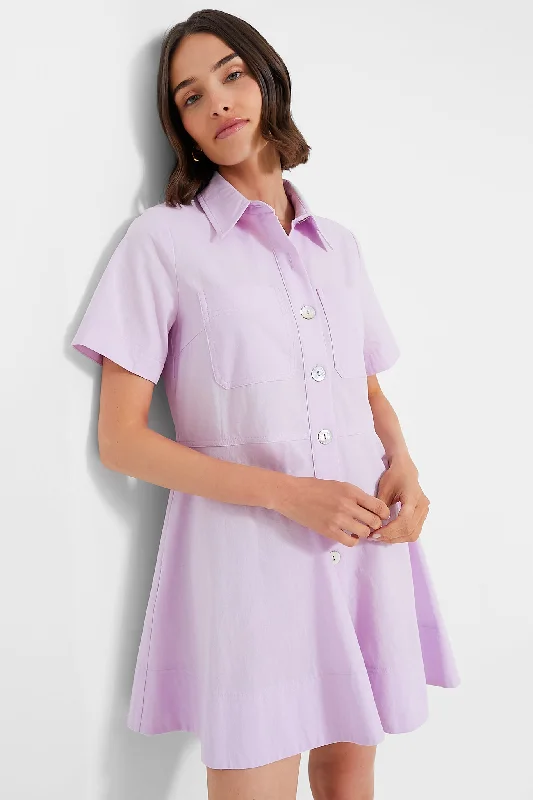 Lilac Meryl Shirt Dress