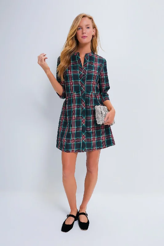 Highland Tartan Royal Shirt Dress