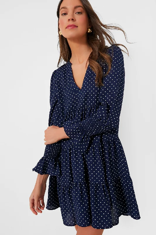 Navy Polka Dot Kenzo Dress