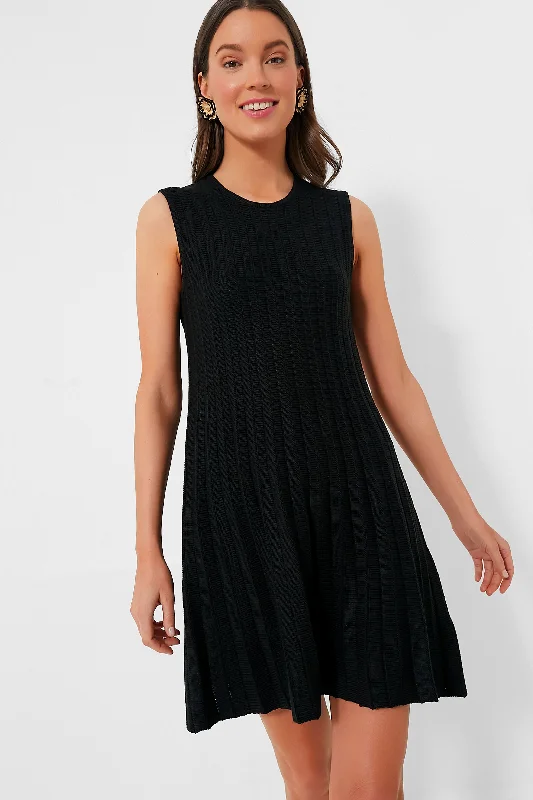 Black Sleeveless Adi Knit Dress