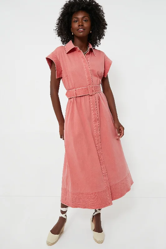 Nantucket Red Stretch Twill Chloe Dress