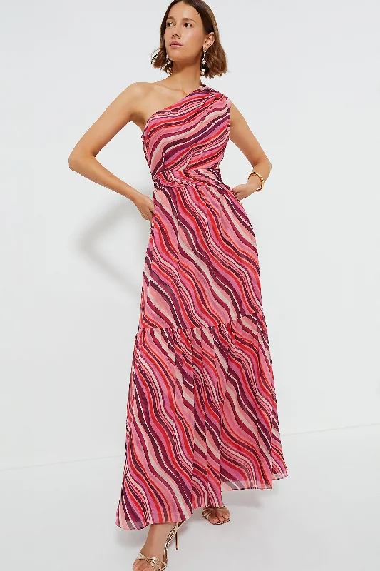 Sunset Stripe Cadiz Dress