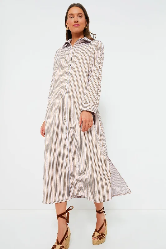 Lilac Stripe Seersucker Griffin Dress