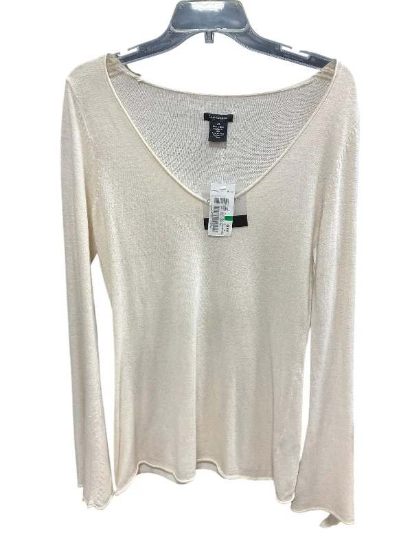 Sweater By Calvin Klein In Cream, Size: L