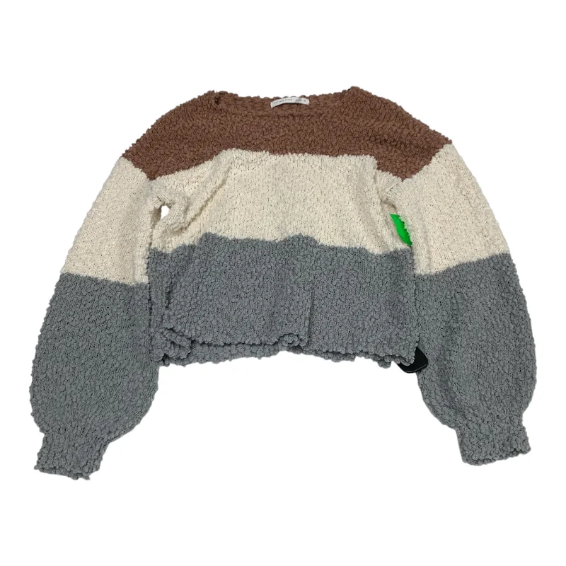 Sweater By Altard State In Brown & Cream, Size: Xs