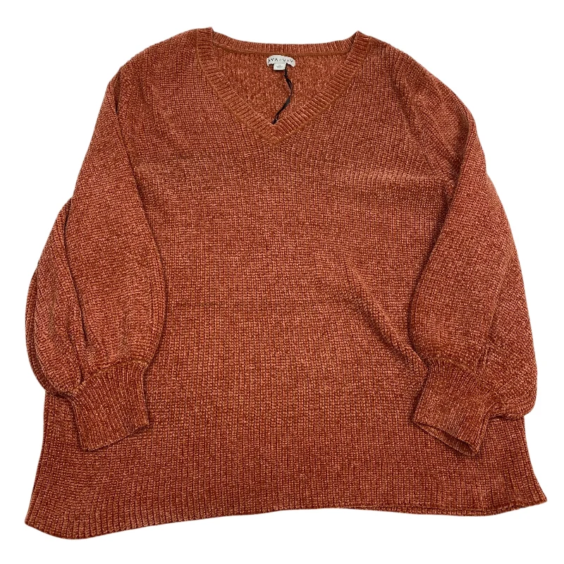 Sweater By Ava & Viv In Orange, Size: 4x