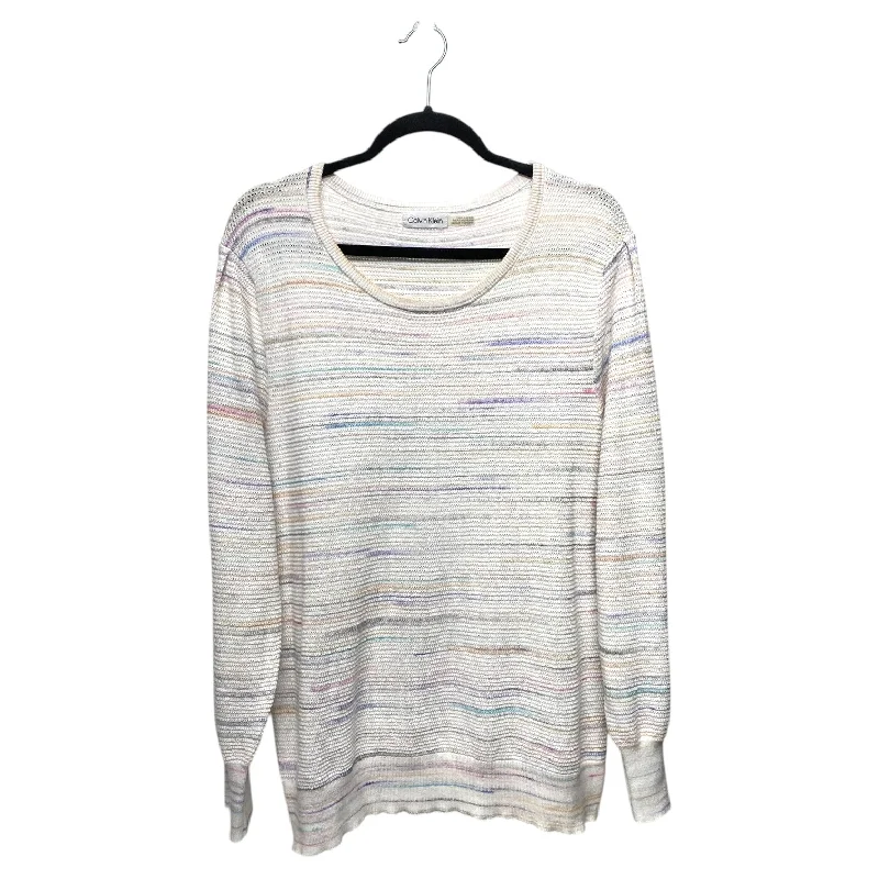 Sweater By Calvin Klein In White, Size: L