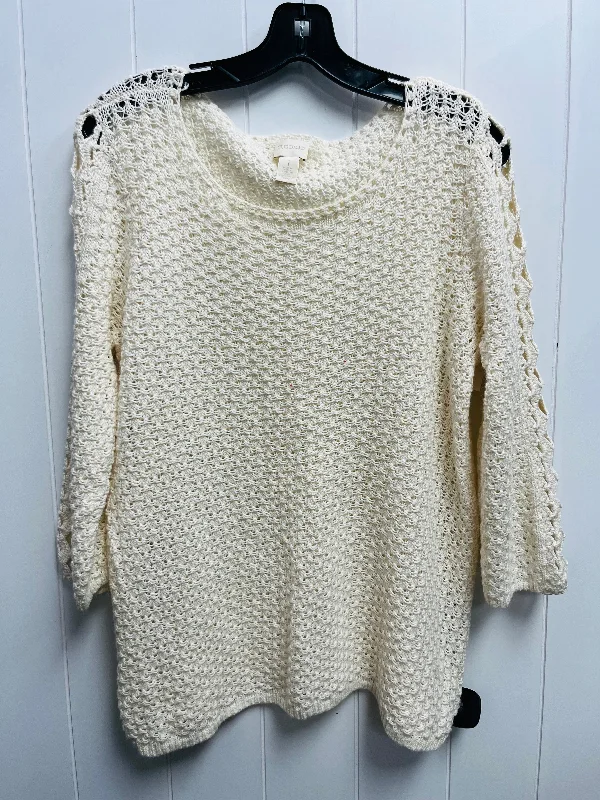 Sweater By Chicos In Cream, Size: M