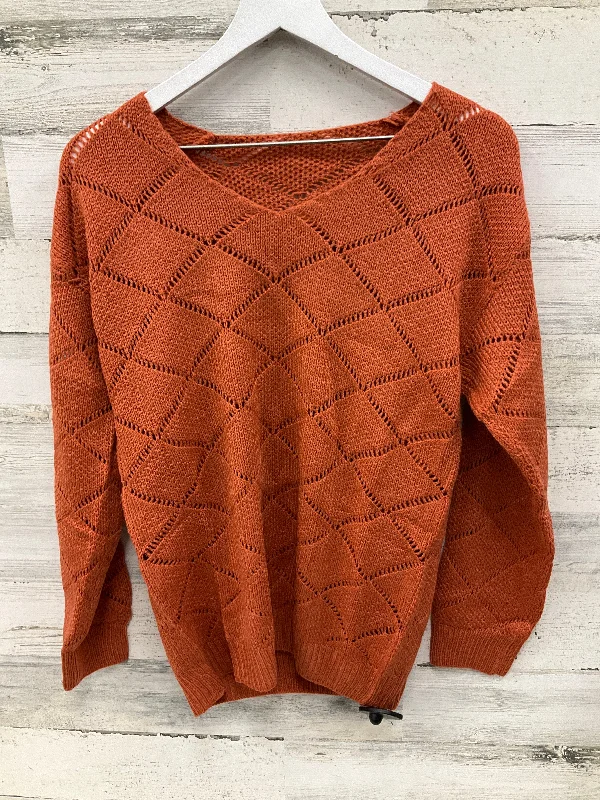 Sweater By Clothes Mentor In Orange, Size: S