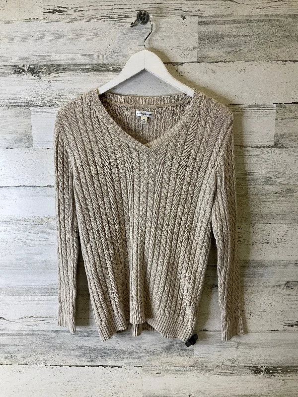 Sweater By Croft And Barrow In Beige, Size: M