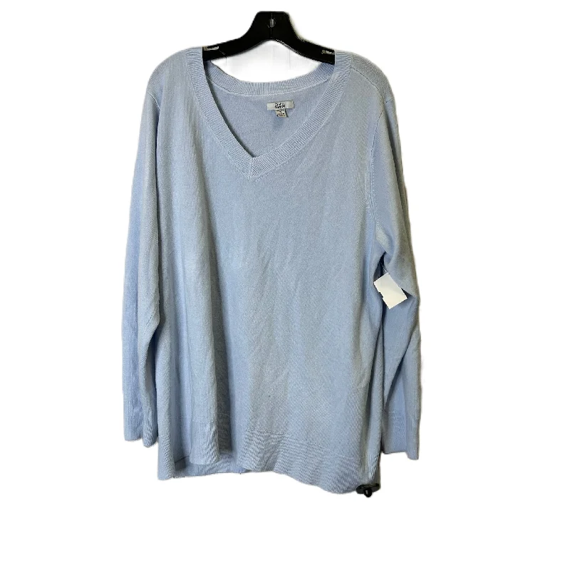 Sweater By Croft And Barrow In Blue, Size: 2x