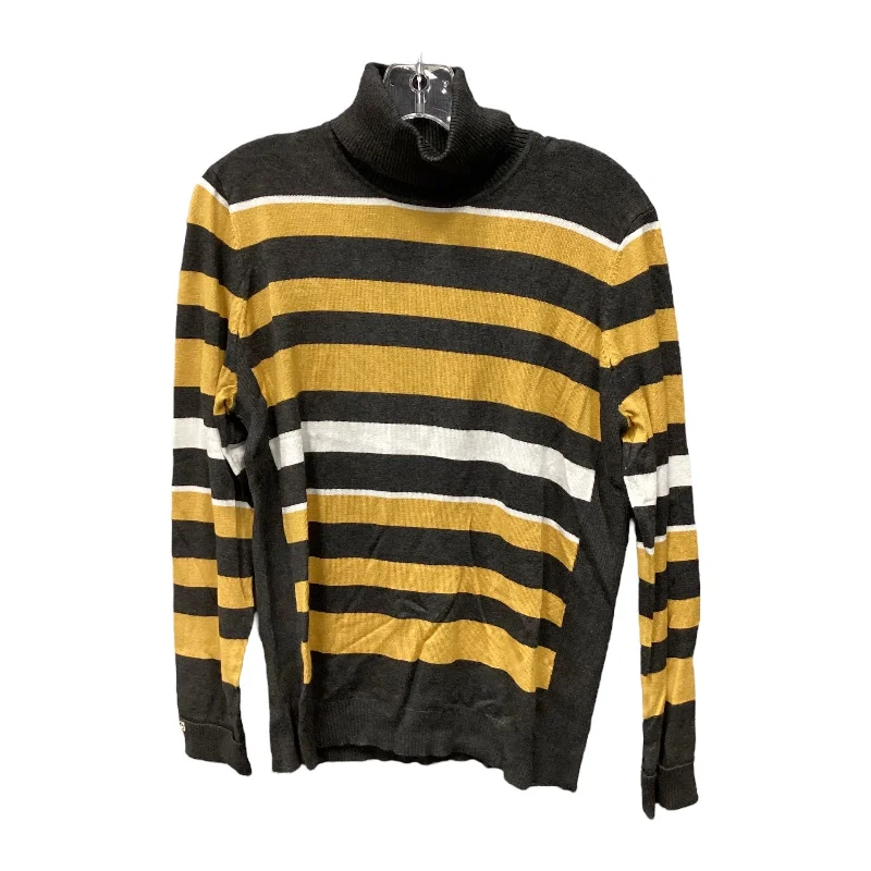 Sweater By Joseph A. In Striped Pattern, Size: L