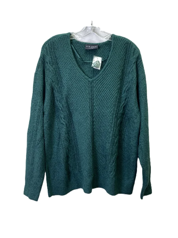 Sweater By Lane Bryant In Green, Size: 1x