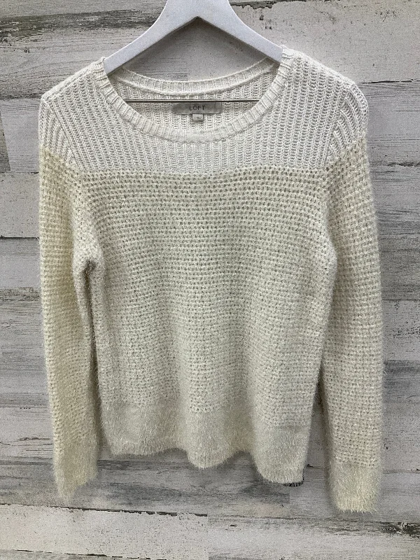 Sweater By Loft In Cream, Size: S