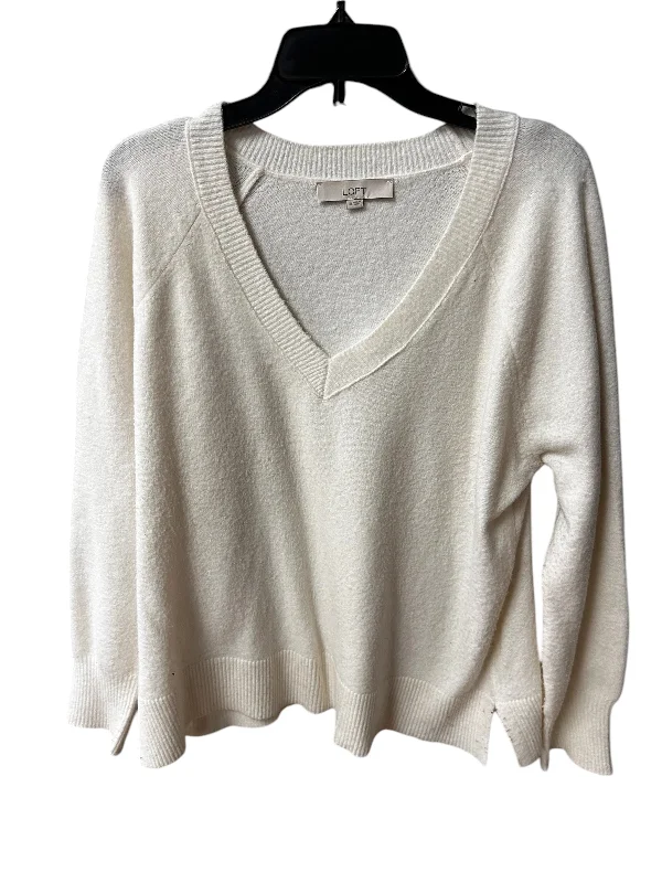 Sweater By Loft In Cream, Size: Xl