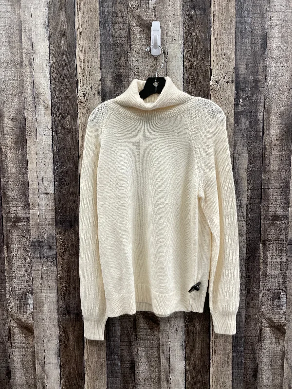 Sweater By Loft In Ivory, Size: L