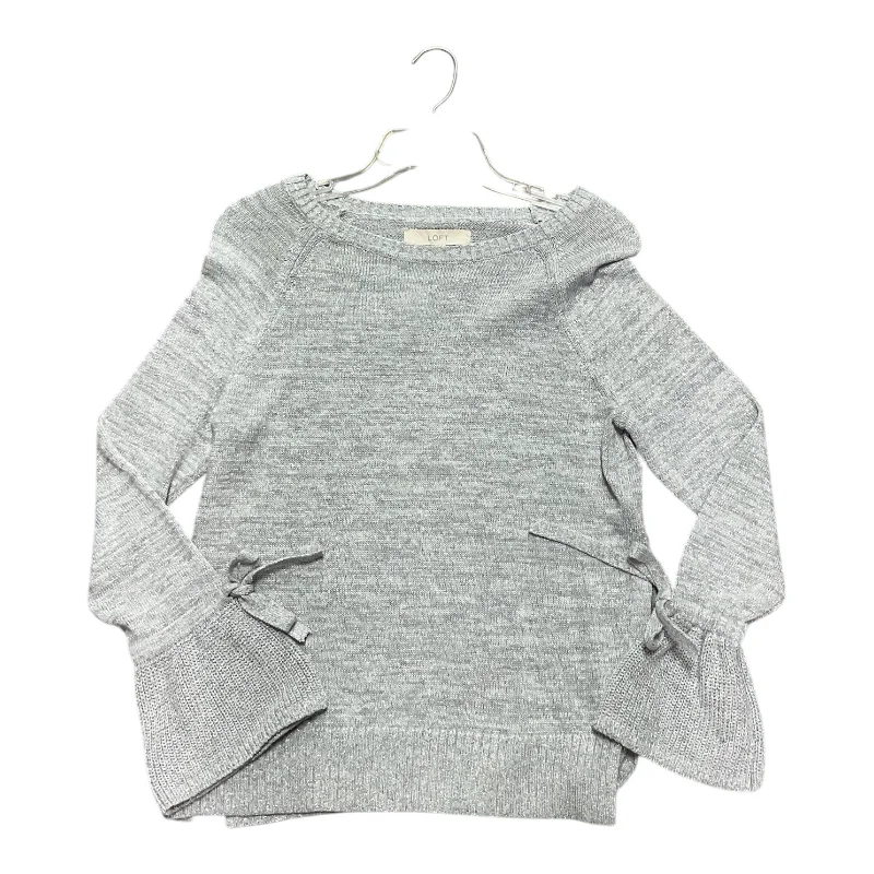 Sweater By Loft In Silver, Size: S