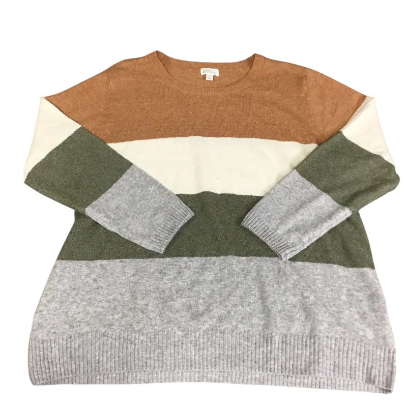 Sweater By Market & Spruce In Brown & Green, Size: 2x