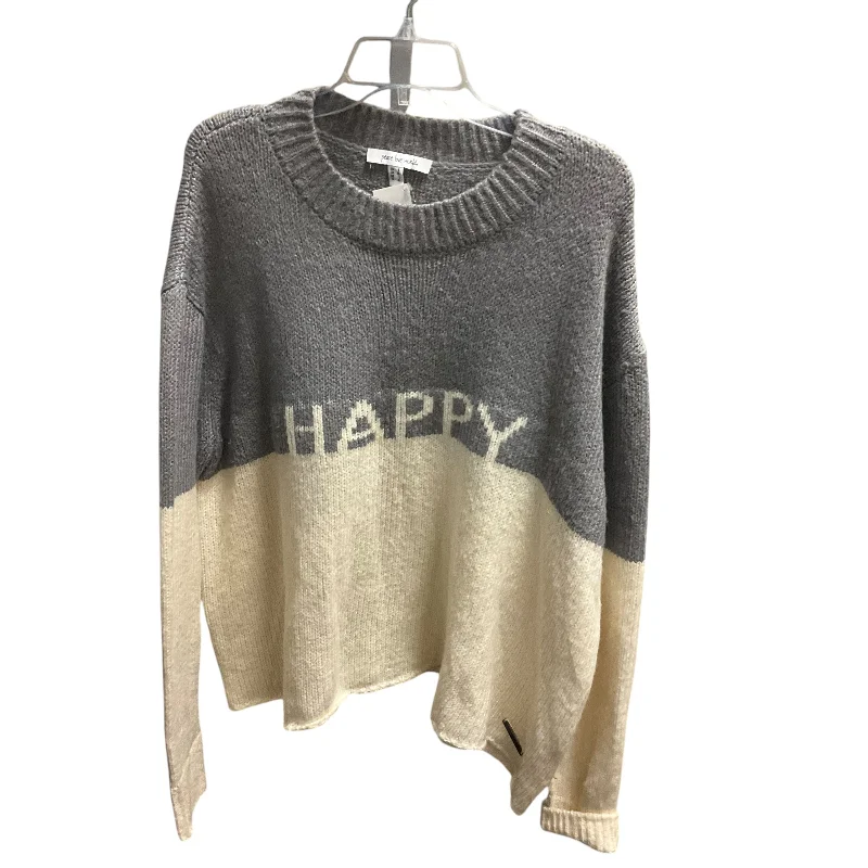 Sweater By Peace Love World In Grey, Size: L