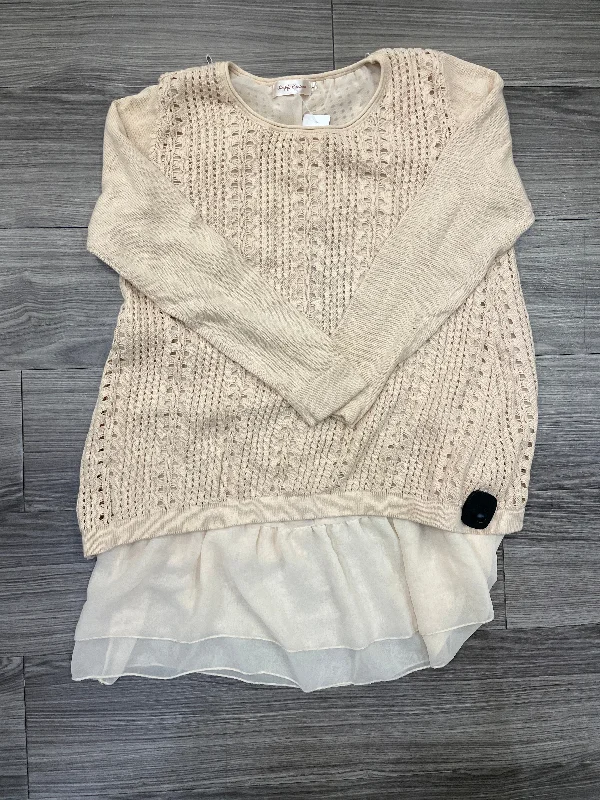 Sweater By Simply Couture In Tan, Size: L