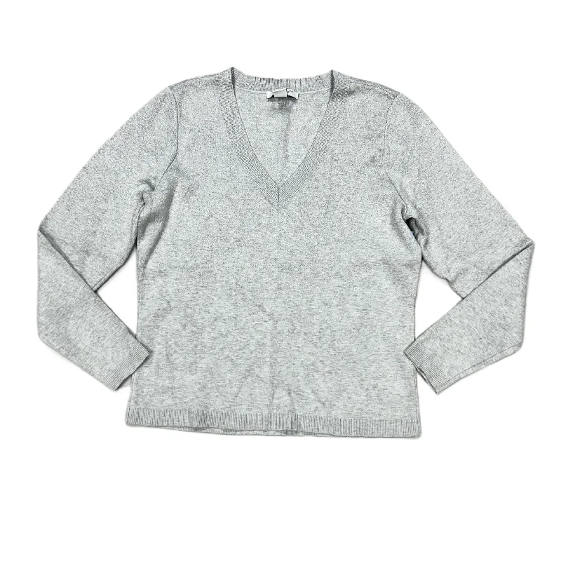 Sweater By White House Black Market In Silver, Size: L