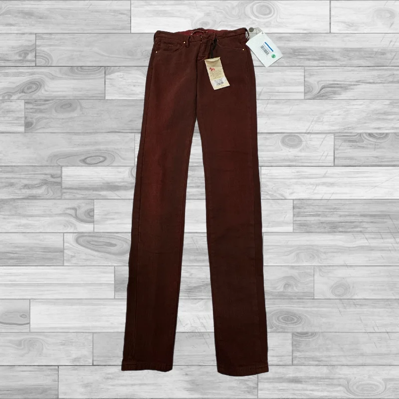 Burgundy Pants Ankle Cmc, Size 0