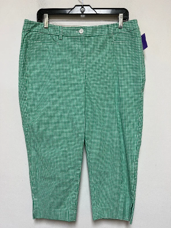 Green Pants Cropped Talbots, Size 12