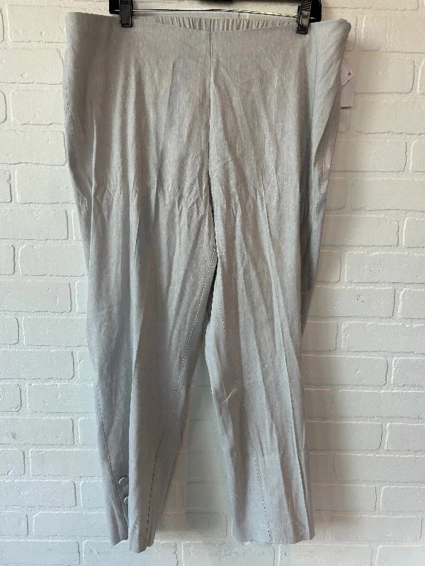 Grey Pants Linen J. Jill, Size 16