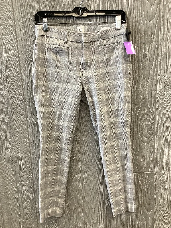 Plaid Pattern Pants Cropped Gap, Size 2