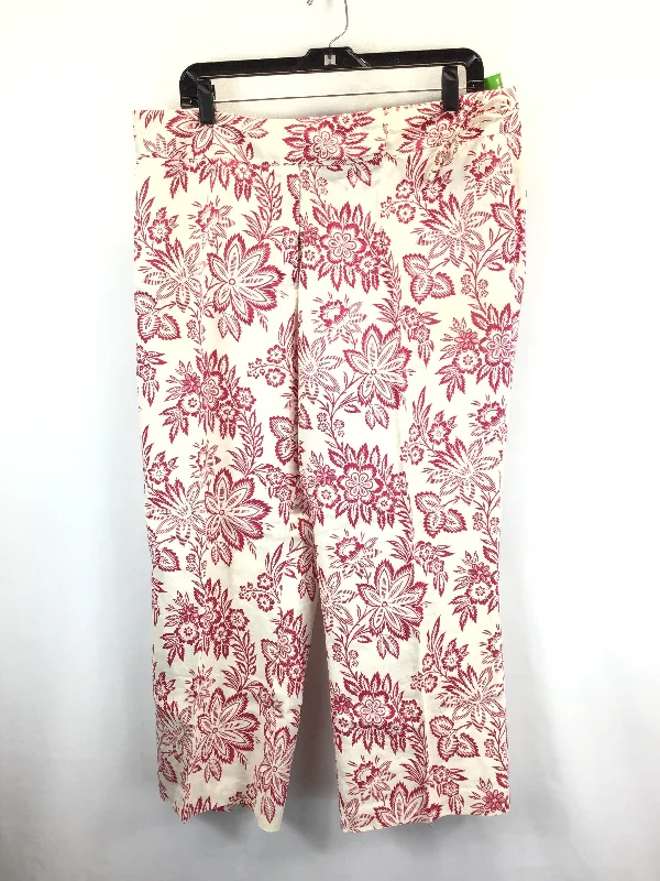 Red & White Pants Linen Tommy Hilfiger, Size 14