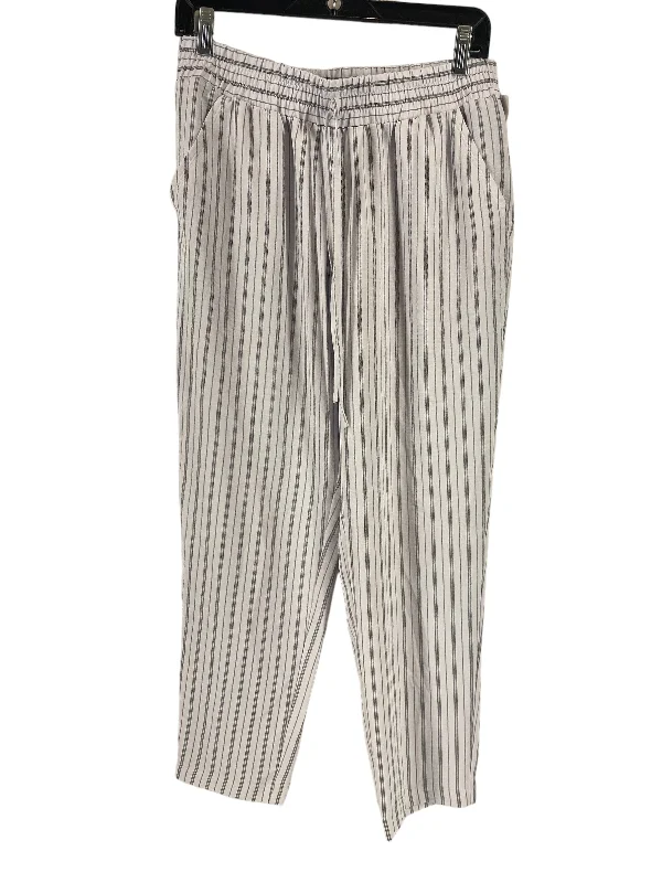 Striped Pattern Pants Cropped Clothes Mentor, Size M